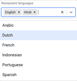 Translate your online menus